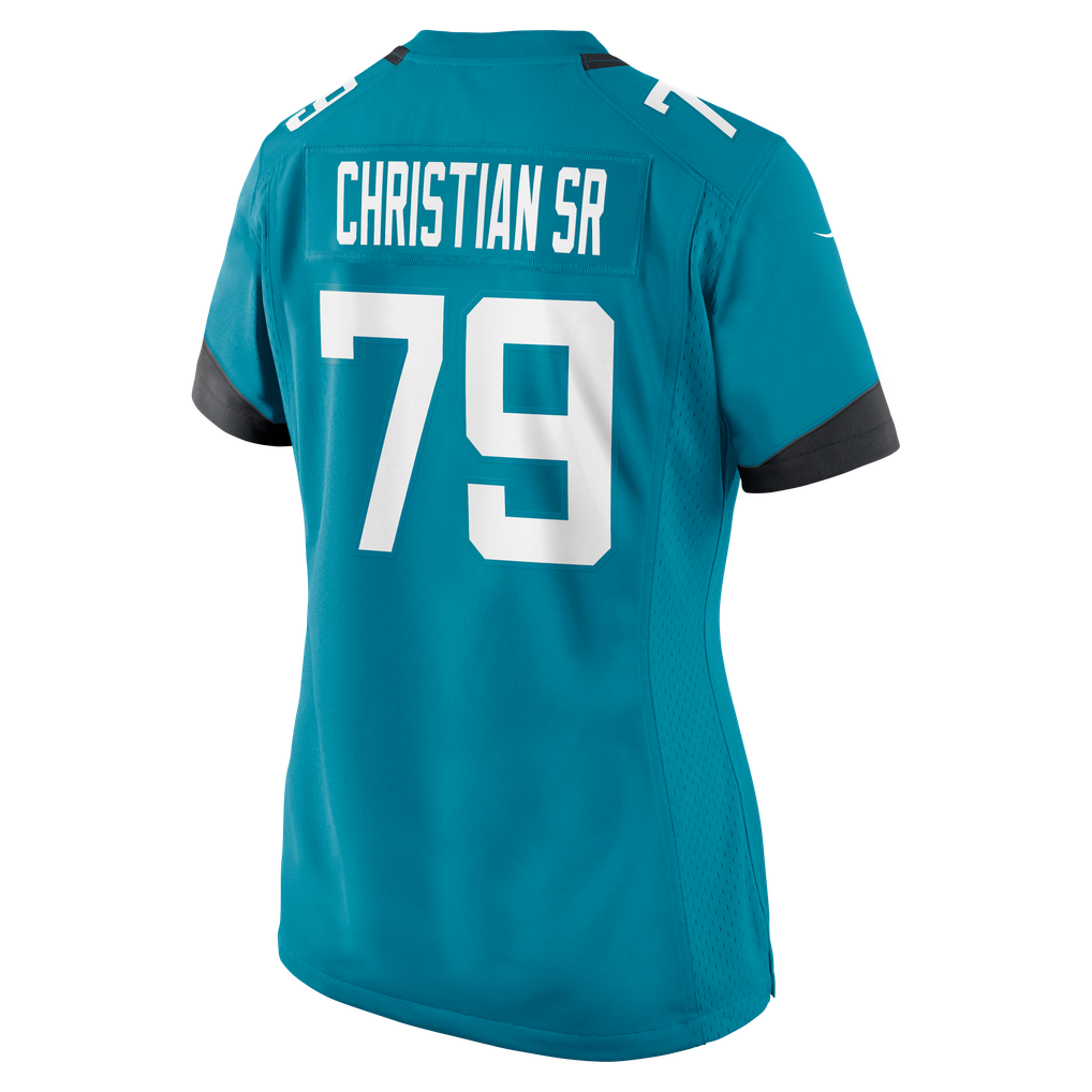 Women's Jacksonville Jaguars Geron Christian Sr. Nike Teal Team Game Jersey - Image 8