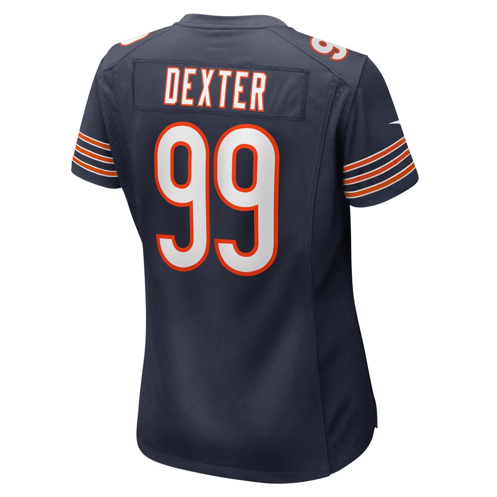 Women's Chicago Bears Gervon Dexter Sr Nike Navy Team Game Jersey - Image 4