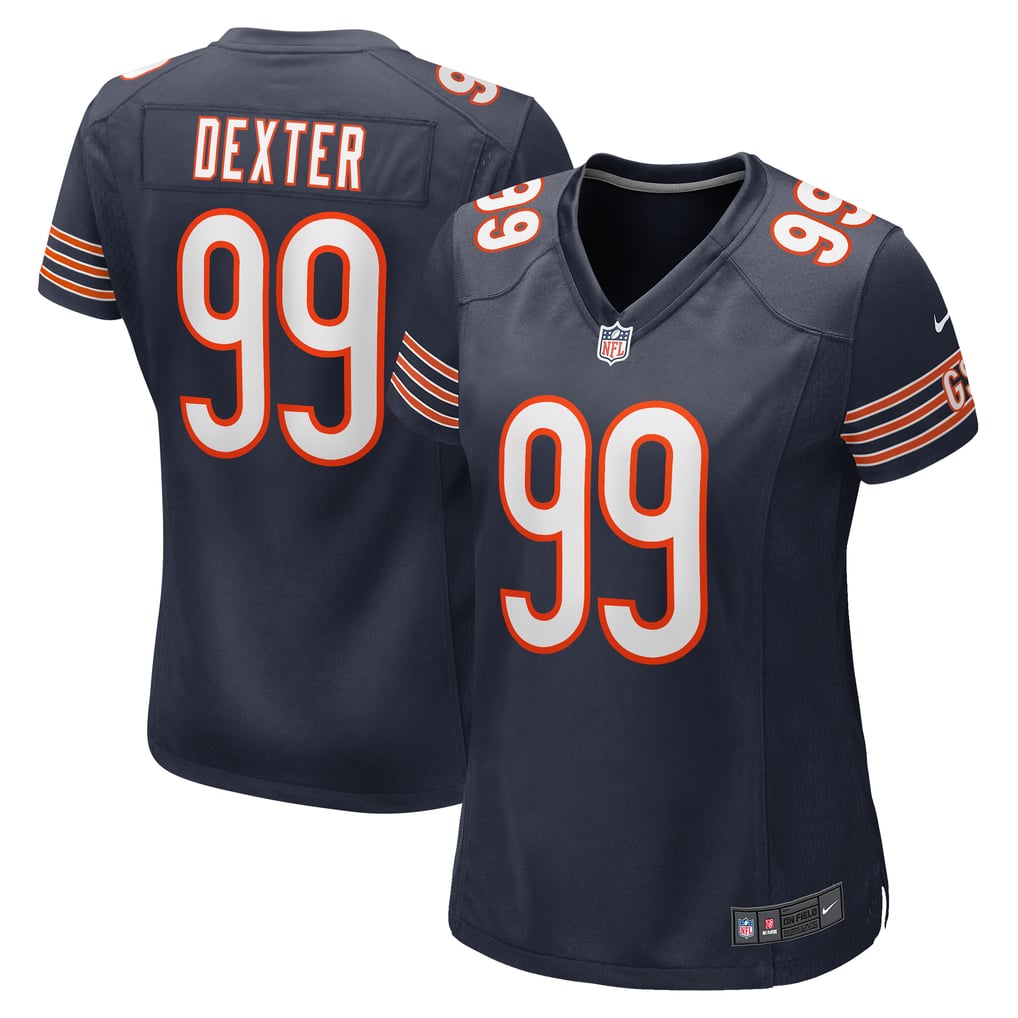 Women's Chicago Bears Gervon Dexter Sr Nike Navy Team Game Jersey - Image 1