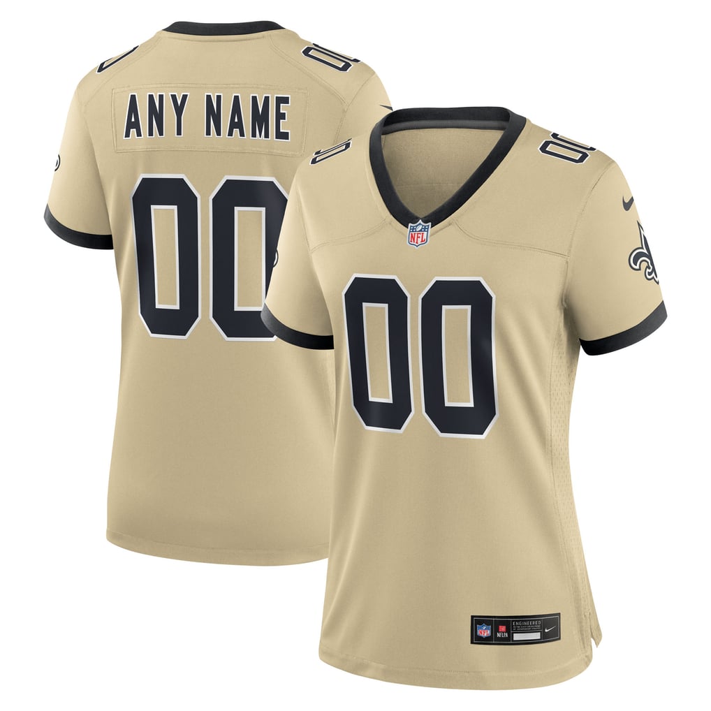 Women's New Orleans Saints  Nike Gold Gameday Golds Alternate Custom Game Jersey - Image 1