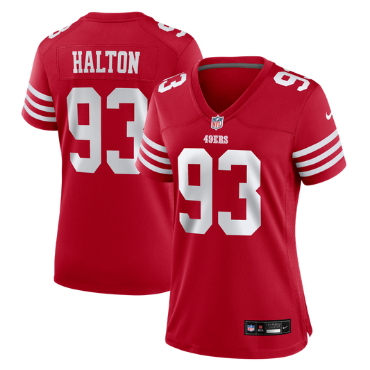 Women's San Francisco 49ers Gracen Halton Nike Scarlet Team Game Jersey - Image 1