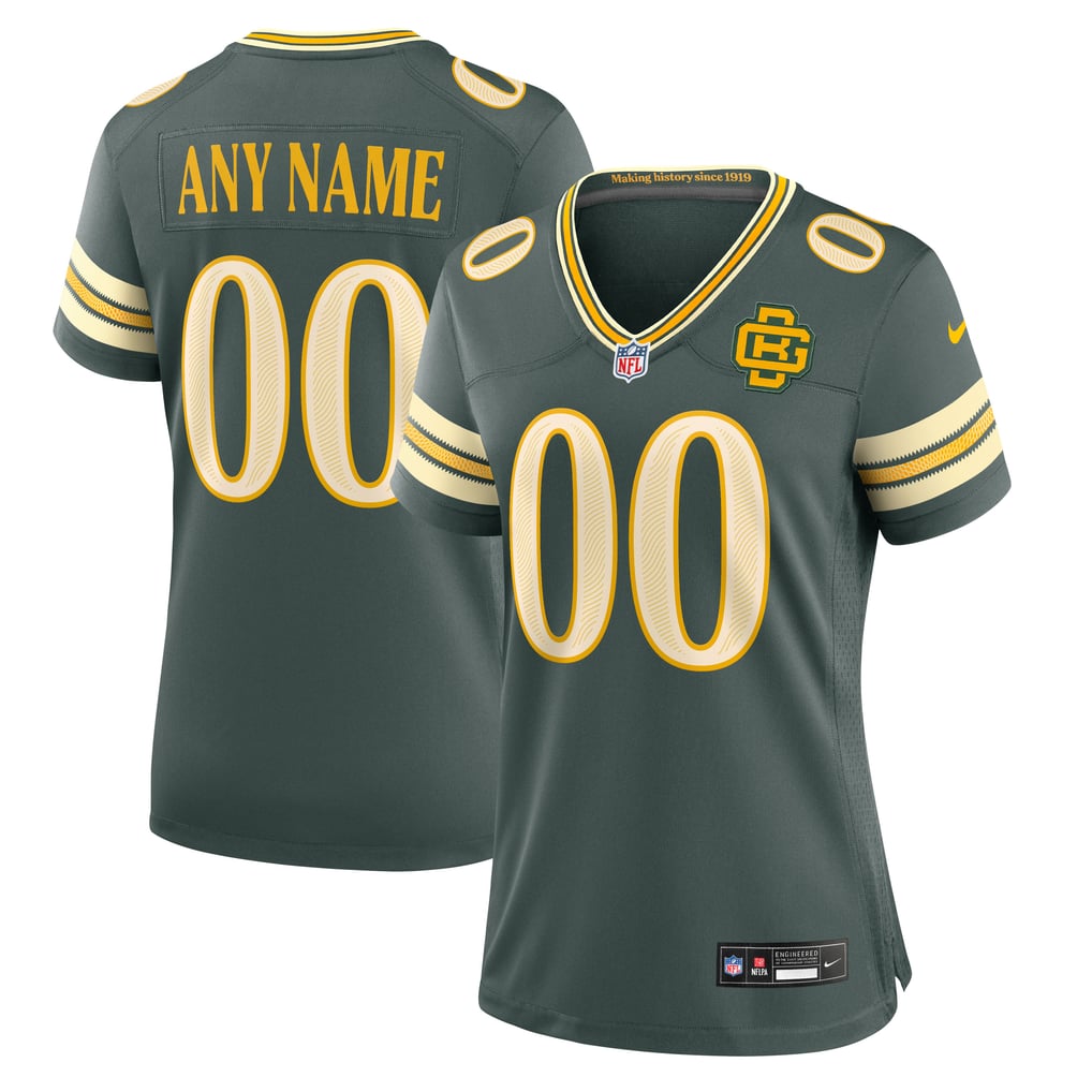 Women's Green Bay Packers  Nike Green 2026 Rivalries Collection Game Custom Jersey - Image 2