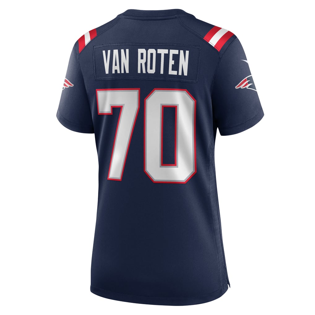 Women's New England Patriots Greg Van Roten Nike Navy Team Game Jersey - Image 8