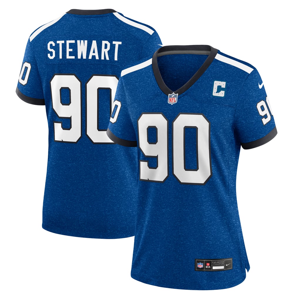 Women's Indianapolis Colts Grover Stewart Nike Royal Indiana Nights Alternate Game Jersey - Image 2