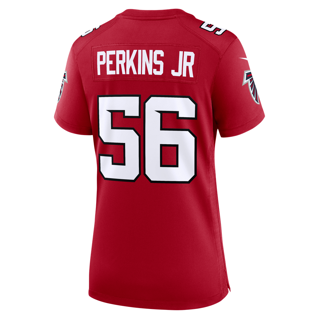 Women's Atlanta Falcons Harold Perkins Jr Nike Red Team Game Jersey