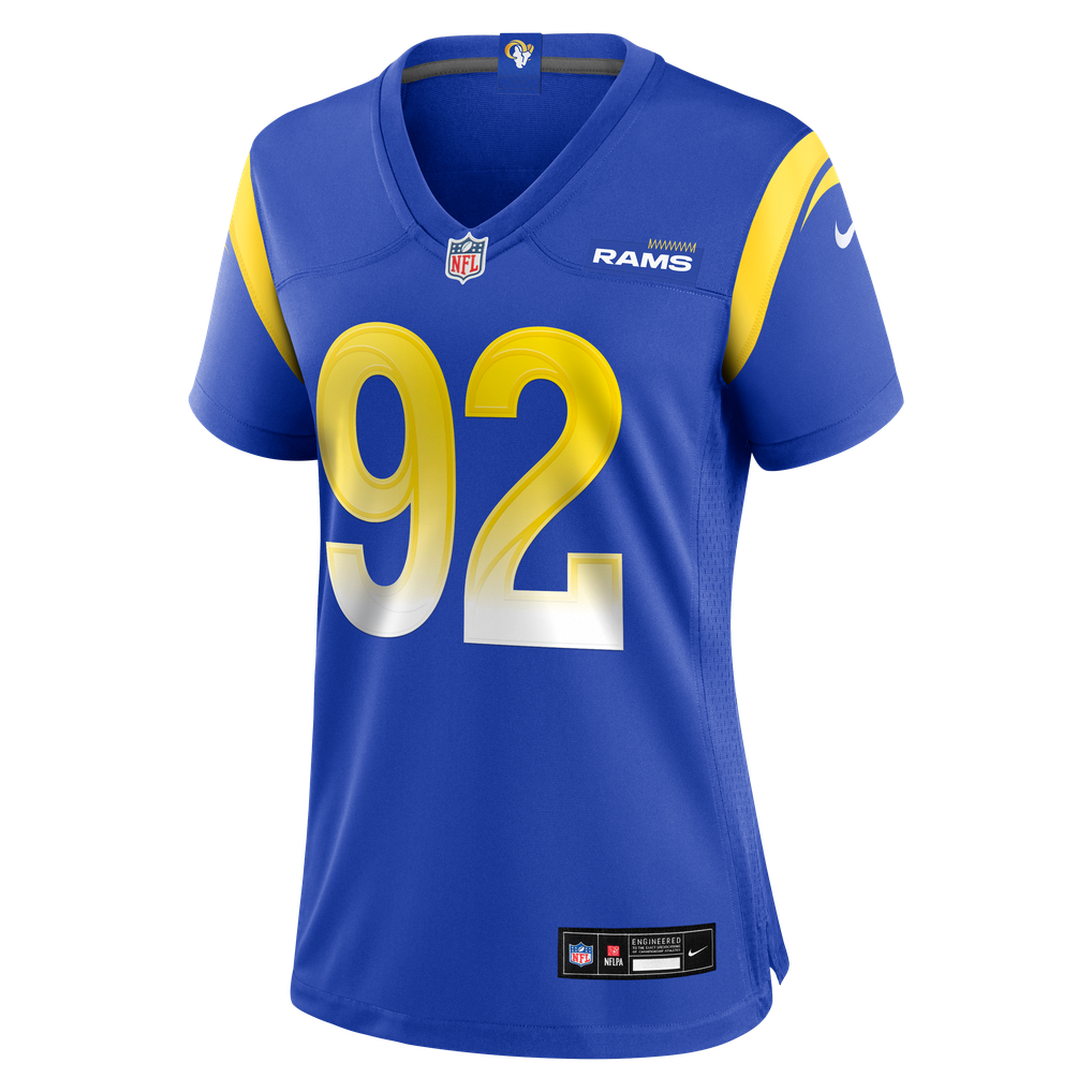 Women's Los Angeles Rams Harrison Mevis Nike  Royal Team Game Jersey - Image 3