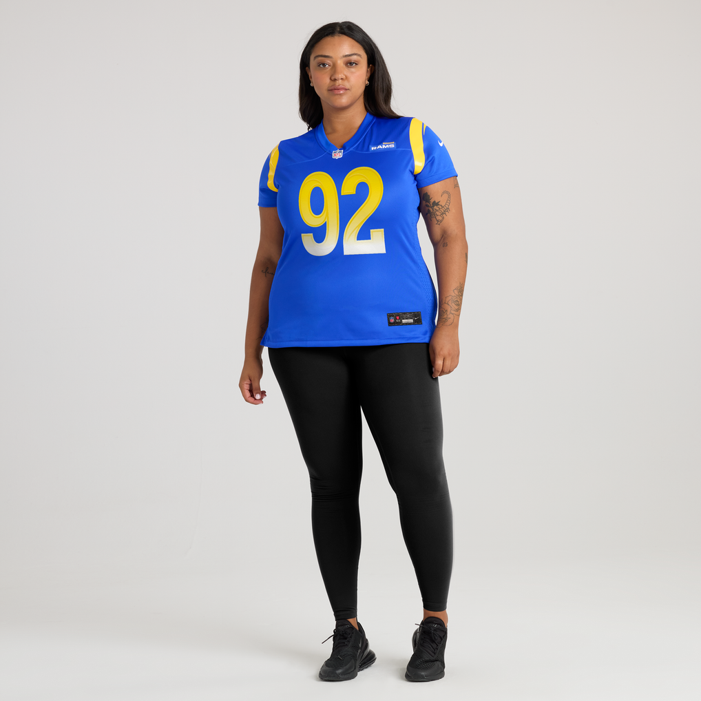 Women's Los Angeles Rams Harrison Mevis Nike  Royal Team Game Jersey - Image 7