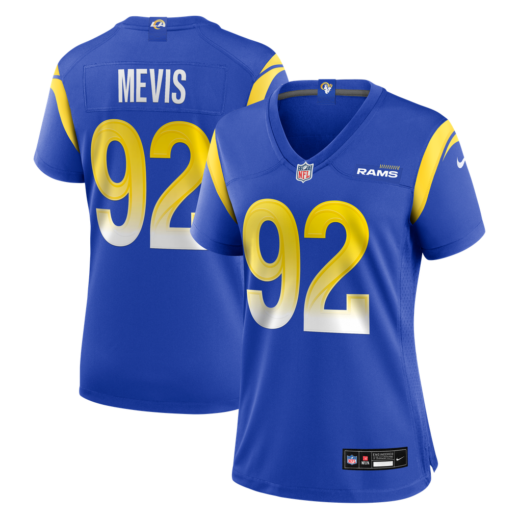 Women's Los Angeles Rams Harrison Mevis Nike  Royal Team Game Jersey - Image 1