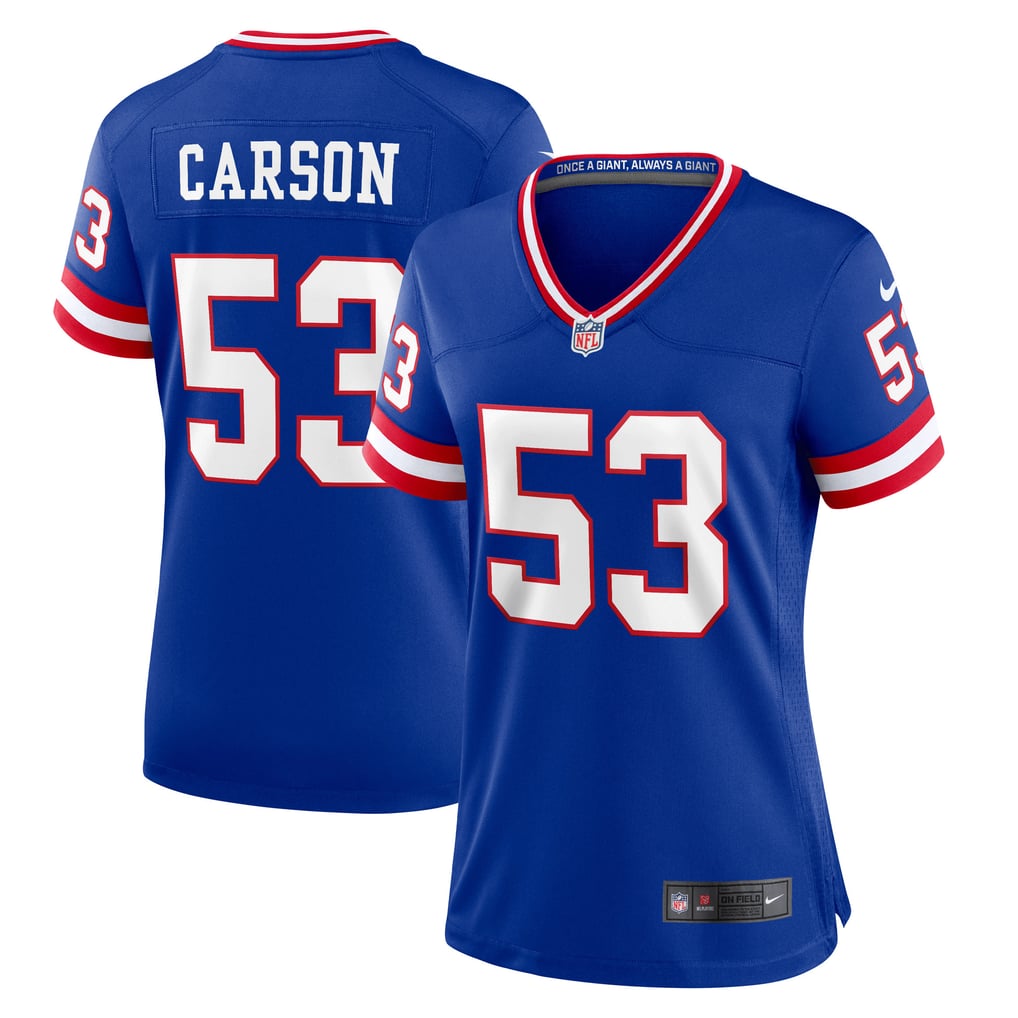 Women's New York Giants Harry Carson Nike Royal Classic Retired Player Game Jersey - Image 2