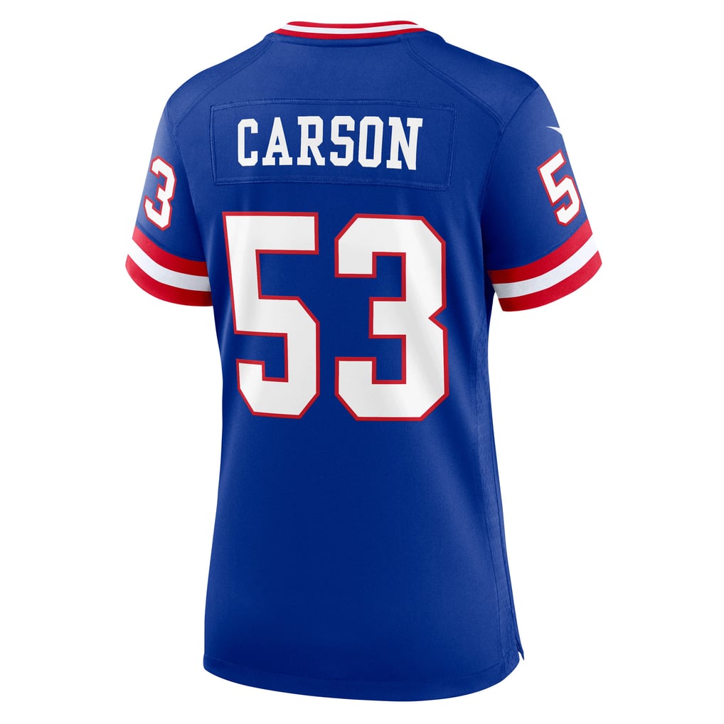 Women's New York Giants Harry Carson Nike Royal Classic Retired Player Game Jersey - Image 4