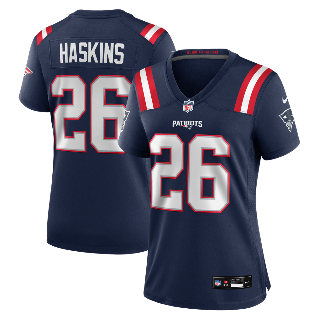 Women's New England Patriots Hassan Haskins Nike Navy Team Game Jersey - Image 1