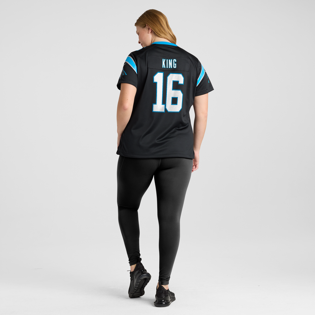 Women's Carolina Panthers Haynes King Nike Black Team Game Jersey - Image 6