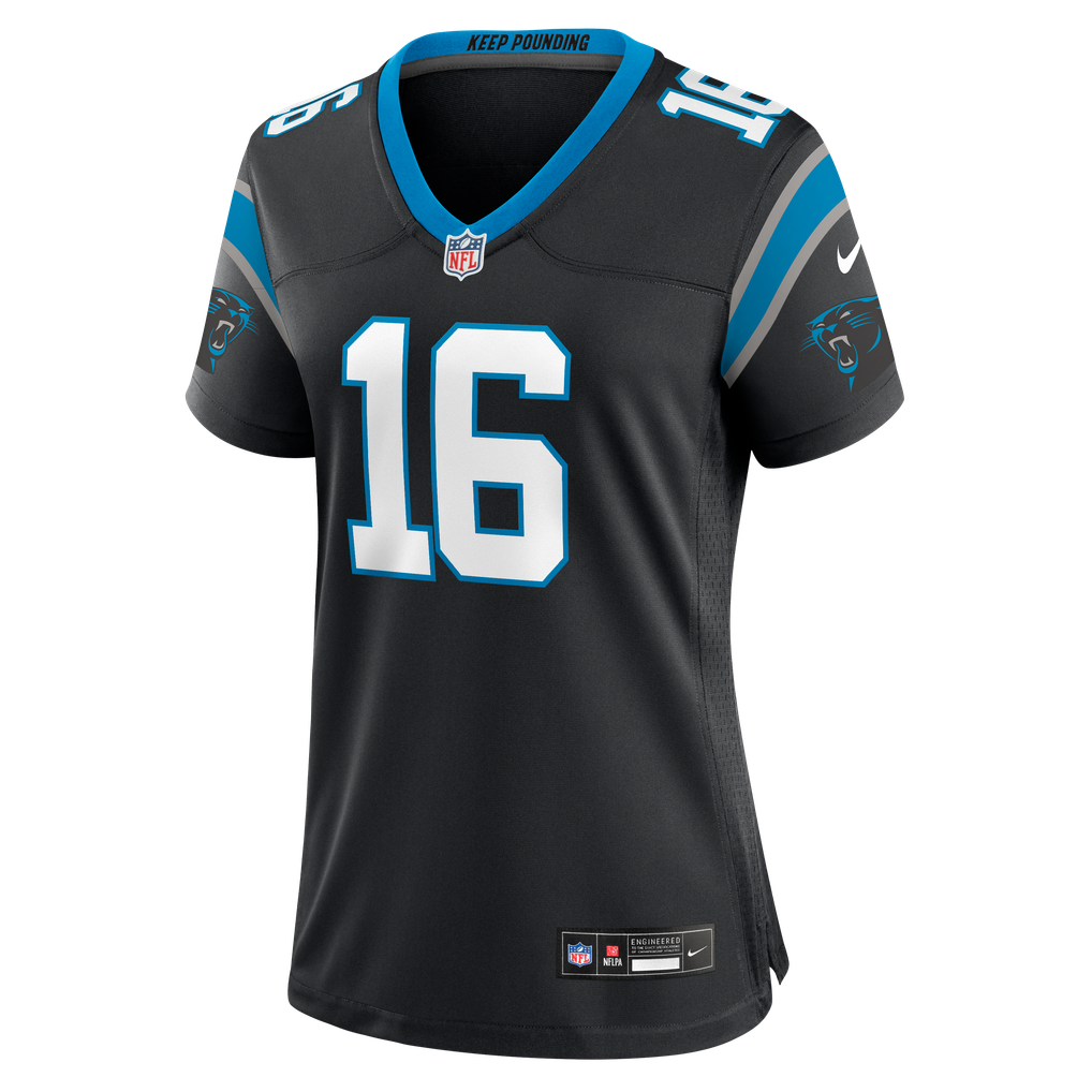 Women's Carolina Panthers Haynes King Nike Black Team Game Jersey - Image 7