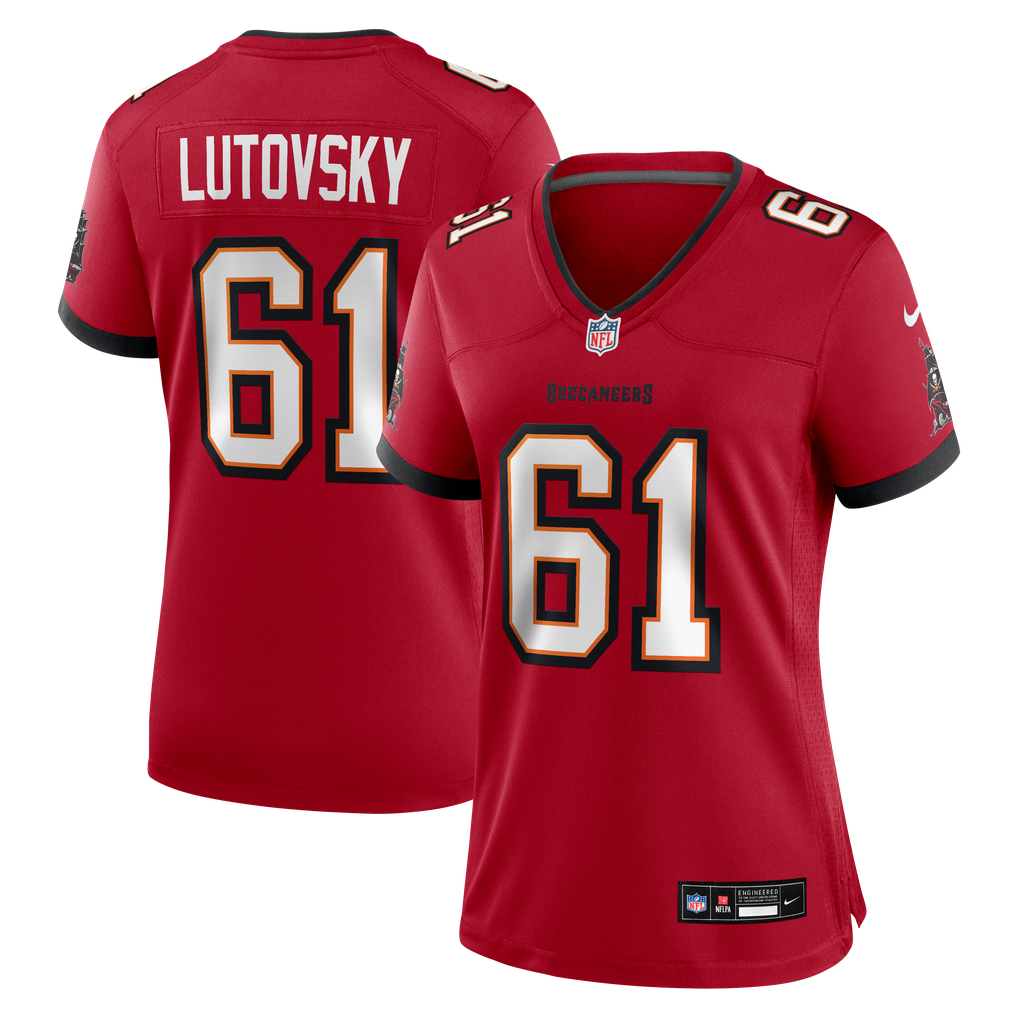 Women's Tampa Bay Buccaneers Henry Lutovsky Nike Red Team Game Jersey - Image 2