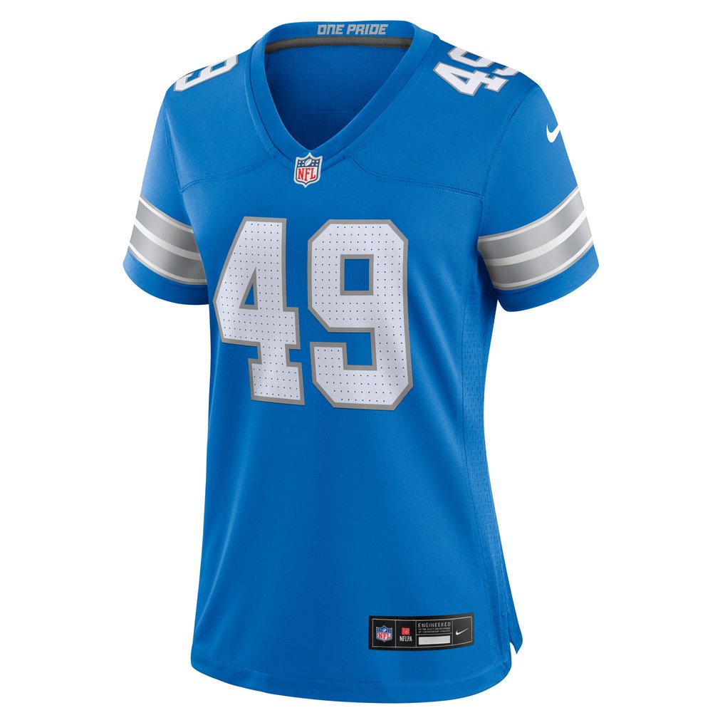 Women's Detroit Lions Hogan Hatten Nike  Blue Game Jersey - Image 3