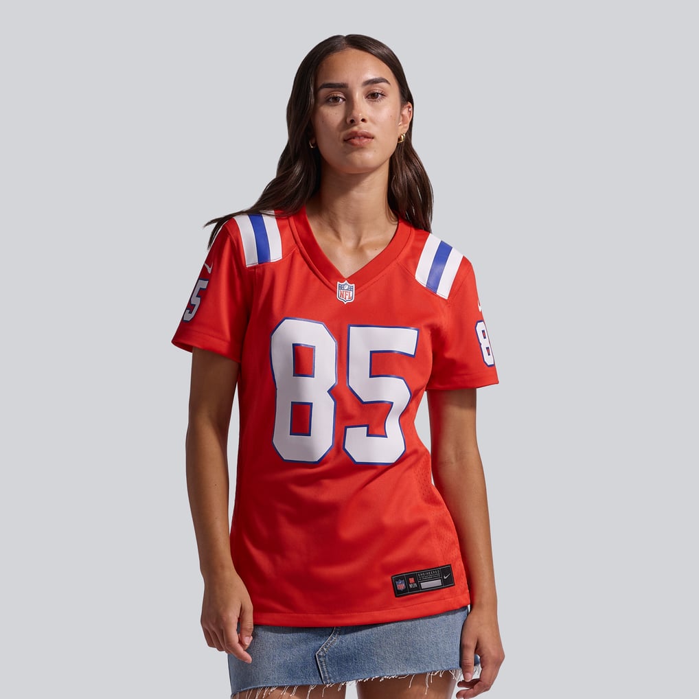 Women's New England Patriots Hunter Henry Nike Red  Team Game Jersey - Image 3