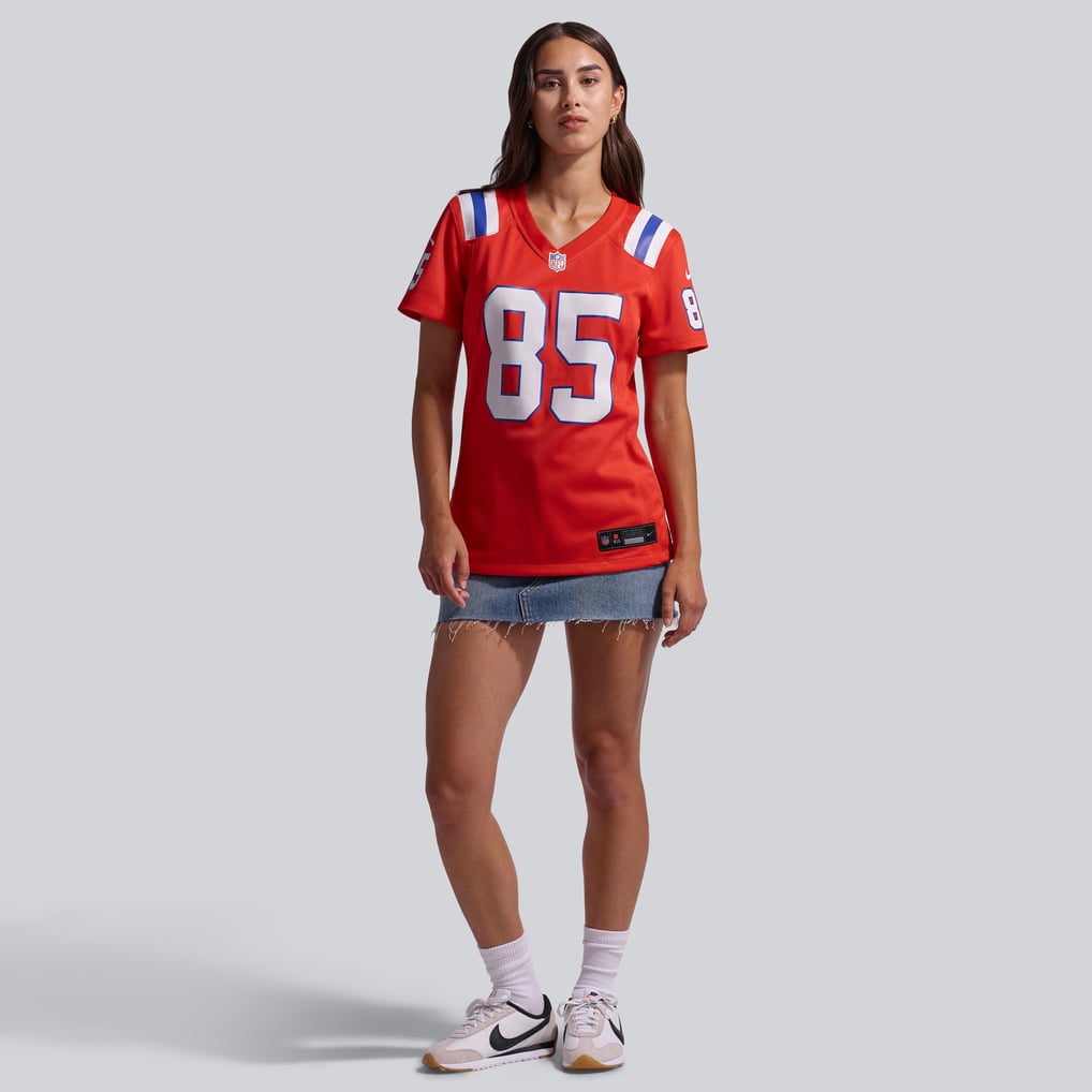 Women's New England Patriots Hunter Henry Nike Red  Team Game Jersey - Image 5