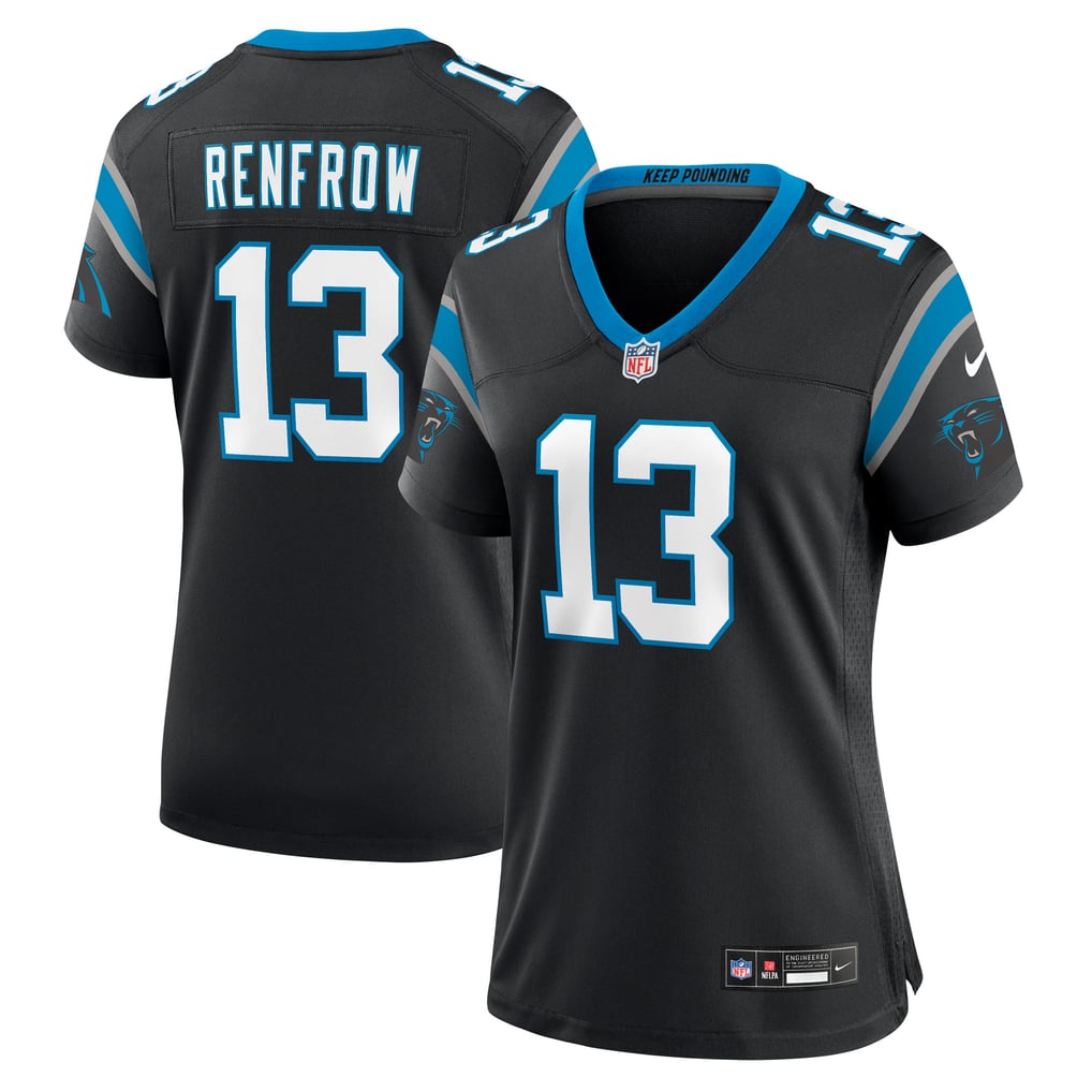 Women's Carolina Panthers Hunter Renfrow Nike Black Team Game Jersey - Image 2