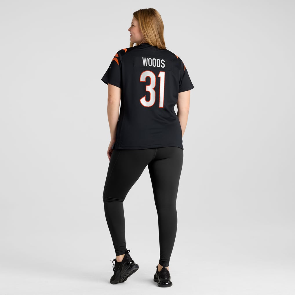Women's Cincinnati Bengals Ickey Woods Nike Black Retired Player Game Jersey - Image 8
