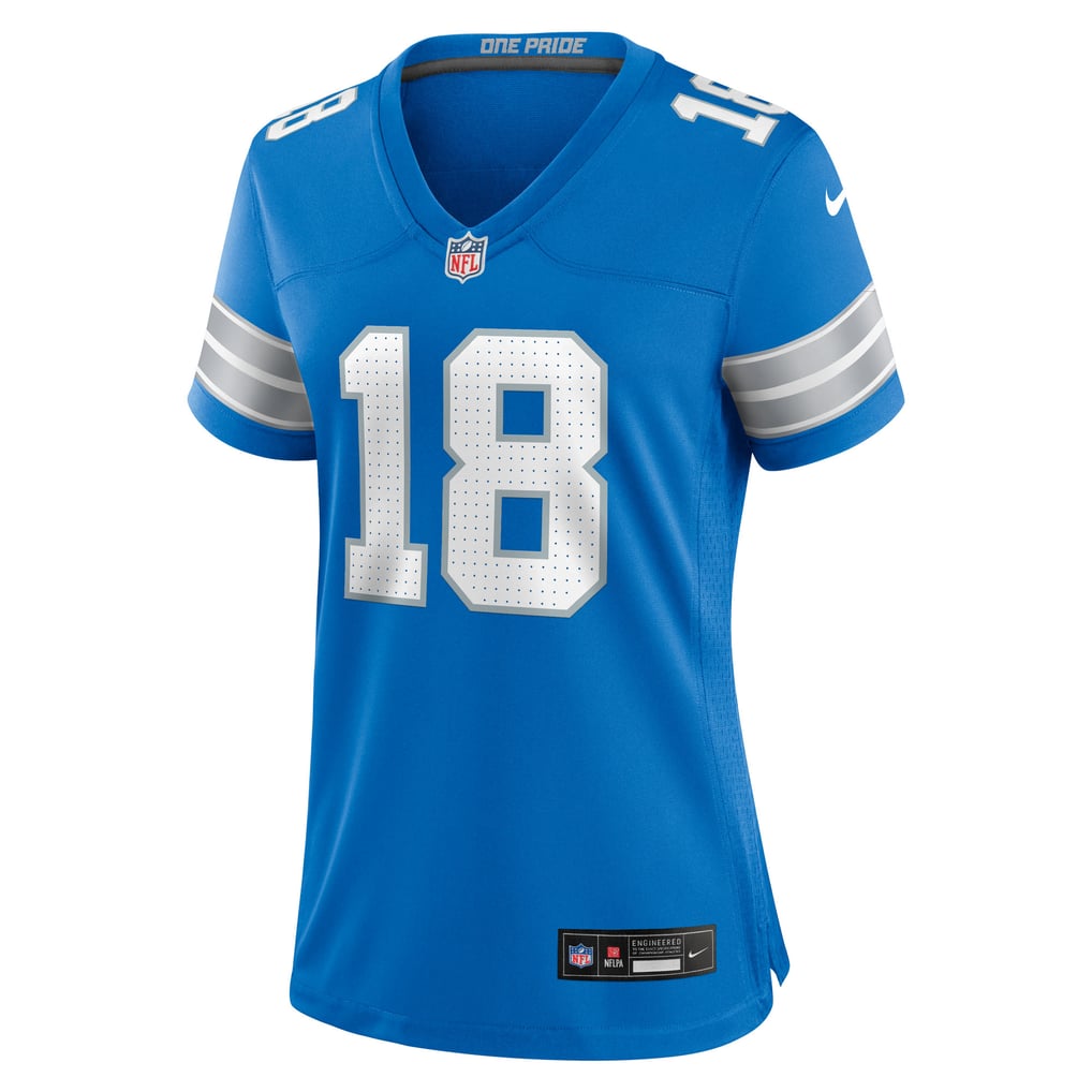 Women's Detroit Lions Isaac TeSlaa Nike Blue Game Player Jersey - Image 3
