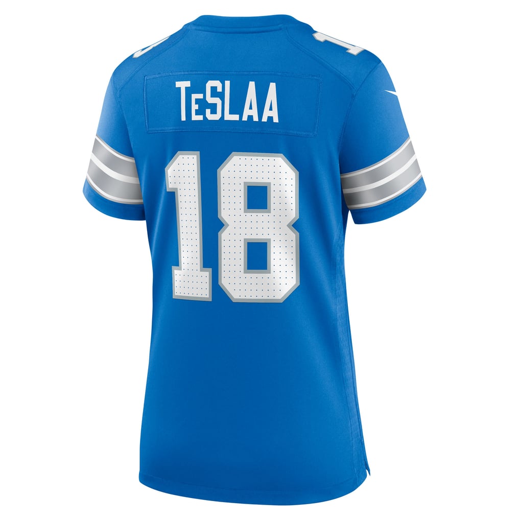 Women's Detroit Lions Isaac TeSlaa Nike Blue Game Player Jersey - Image 4