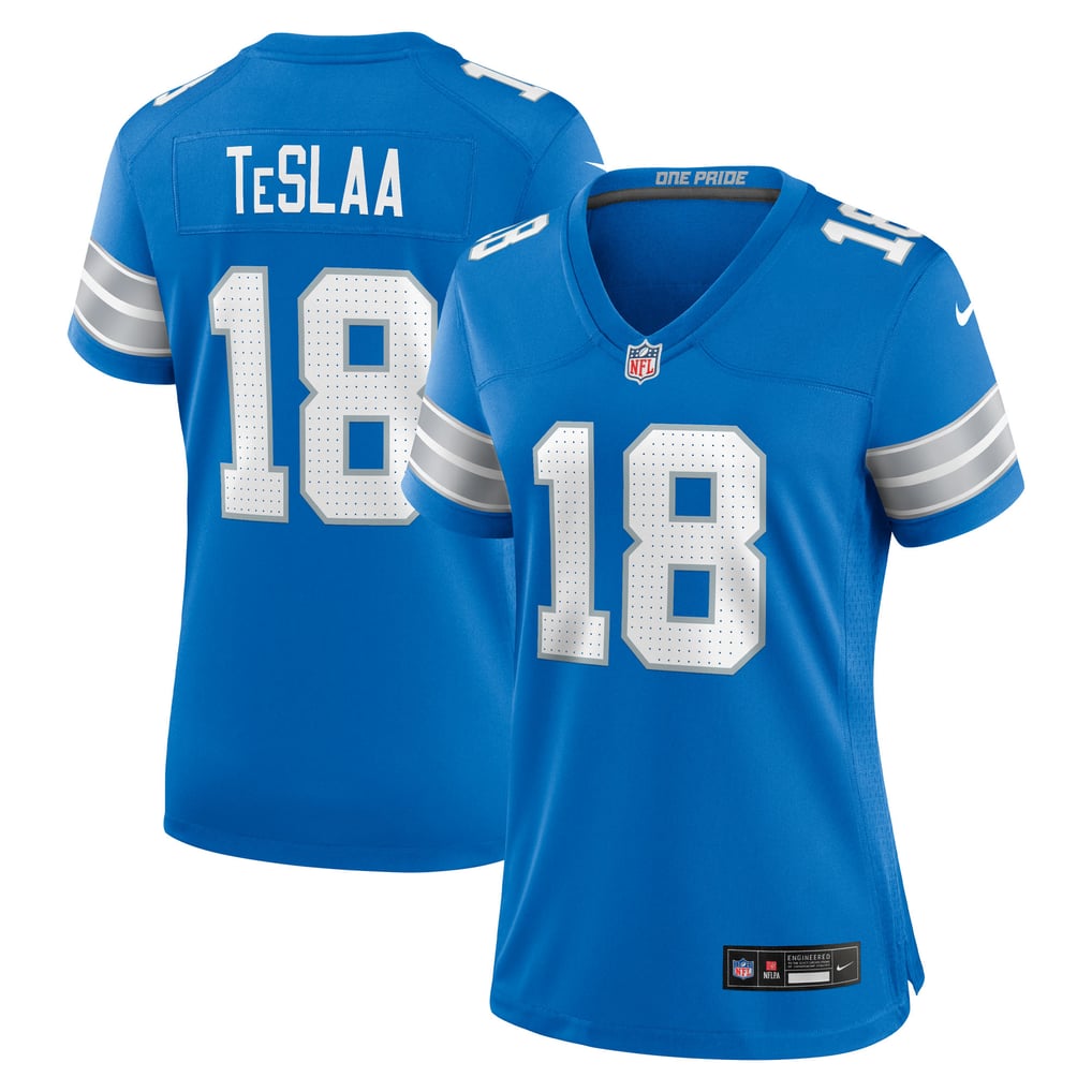 Women's Detroit Lions Isaac TeSlaa Nike Blue Game Player Jersey - Image 1