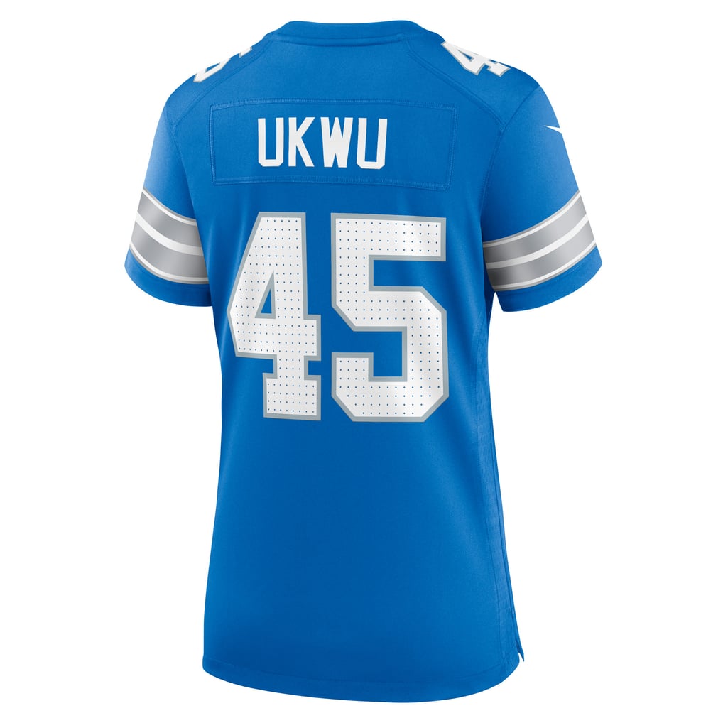 Women's Detroit Lions Isaac Ukwu Nike  Blue Game Jersey - Image 4