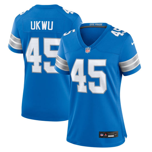 Women's Detroit Lions Isaac Ukwu Nike  Blue Game Jersey - Image 1