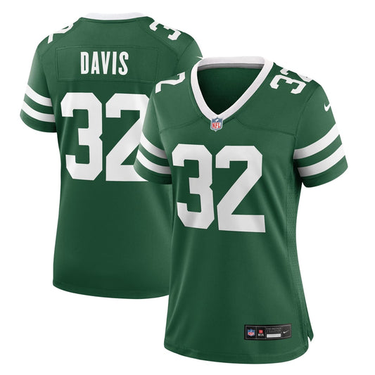 Women's New York Jets Isaiah Davis Nike Legacy Green Game Jersey - Image 1