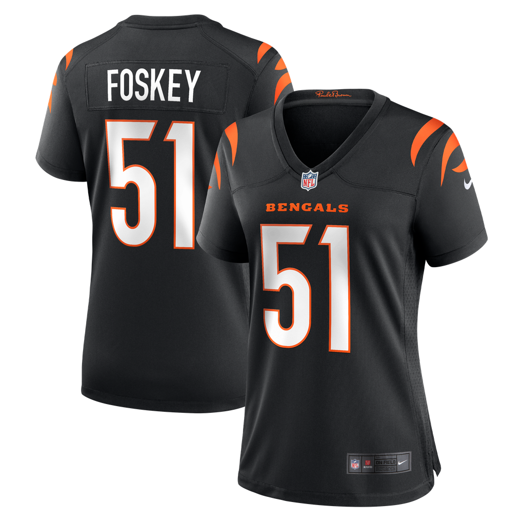Women's Cincinnati Bengals Isaiah Foskey Nike Black Team Game Jersey - Image 2