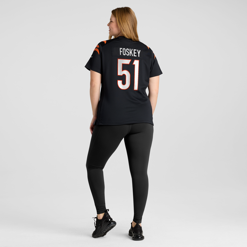 Women's Cincinnati Bengals Isaiah Foskey Nike Black Team Game Jersey - Image 8