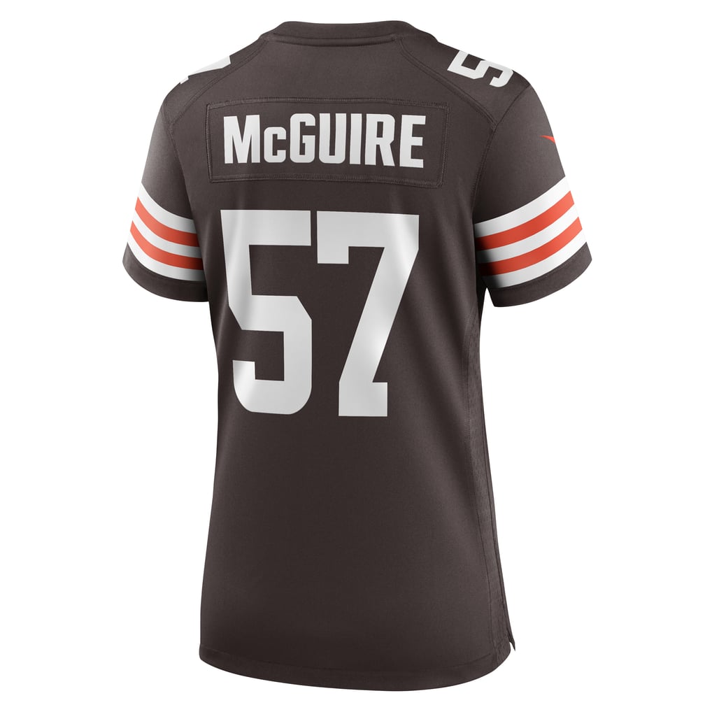 Women's Cleveland Browns Isaiah McGuire Nike Brown Team Game Jersey - Image 4