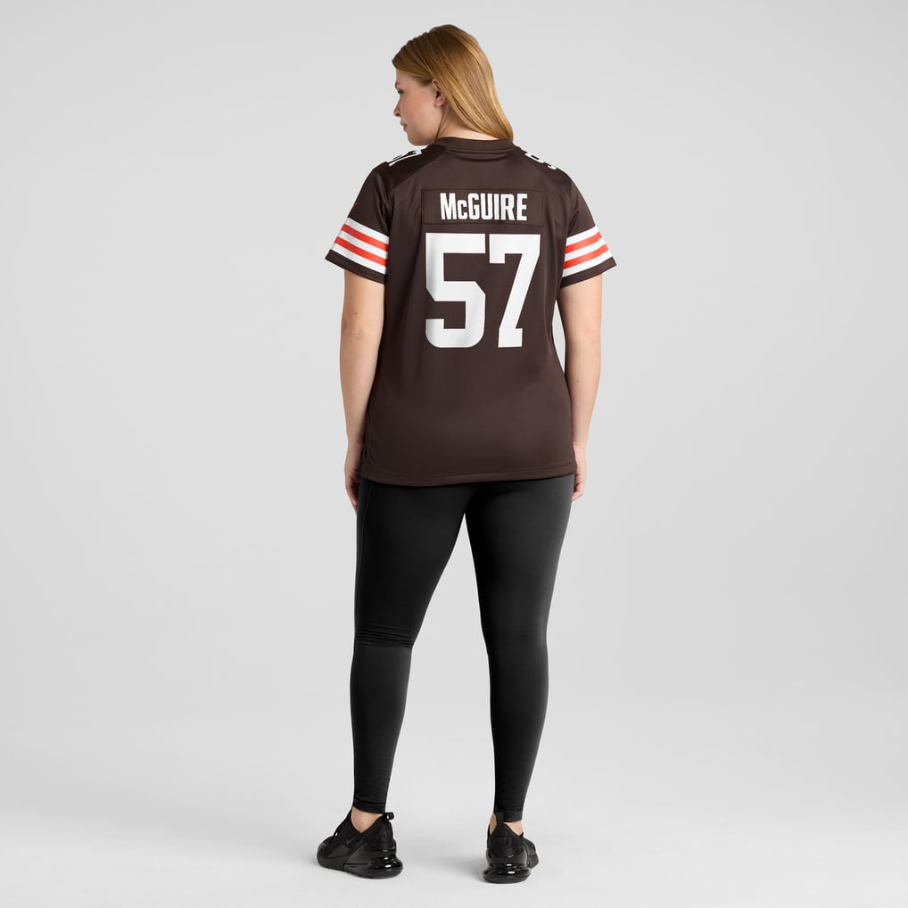 Women's Cleveland Browns Isaiah McGuire Nike Brown Team Game Jersey - Image 8