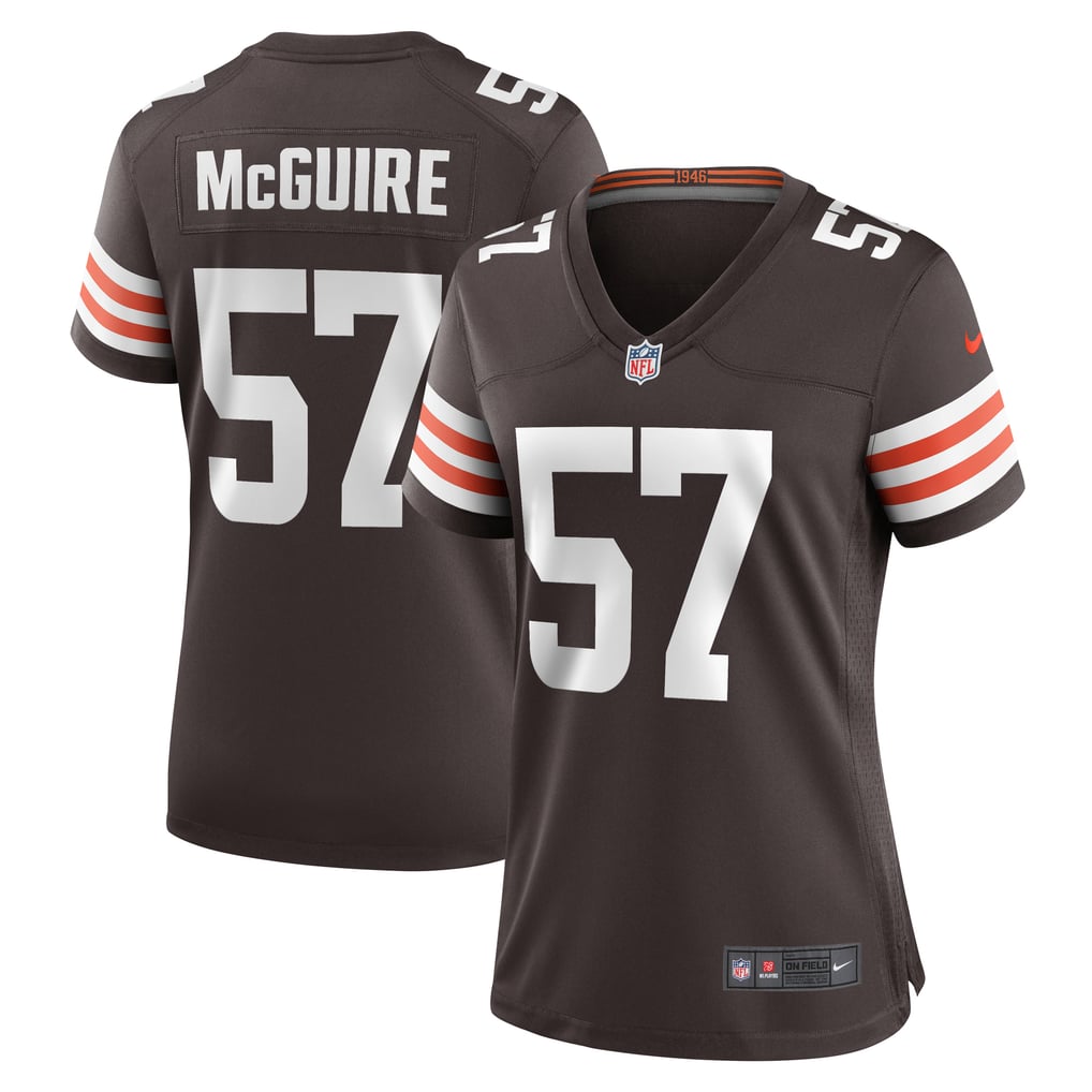 Women's Cleveland Browns Isaiah McGuire Nike Brown Team Game Jersey - Image 1