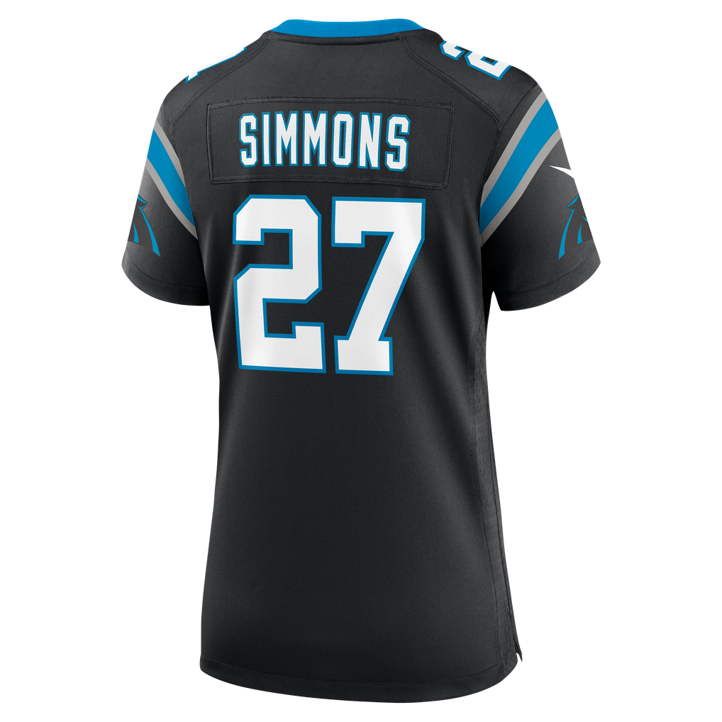 Women's Carolina Panthers Isaiah Simmons Nike Black Team Game Jersey - Image 4
