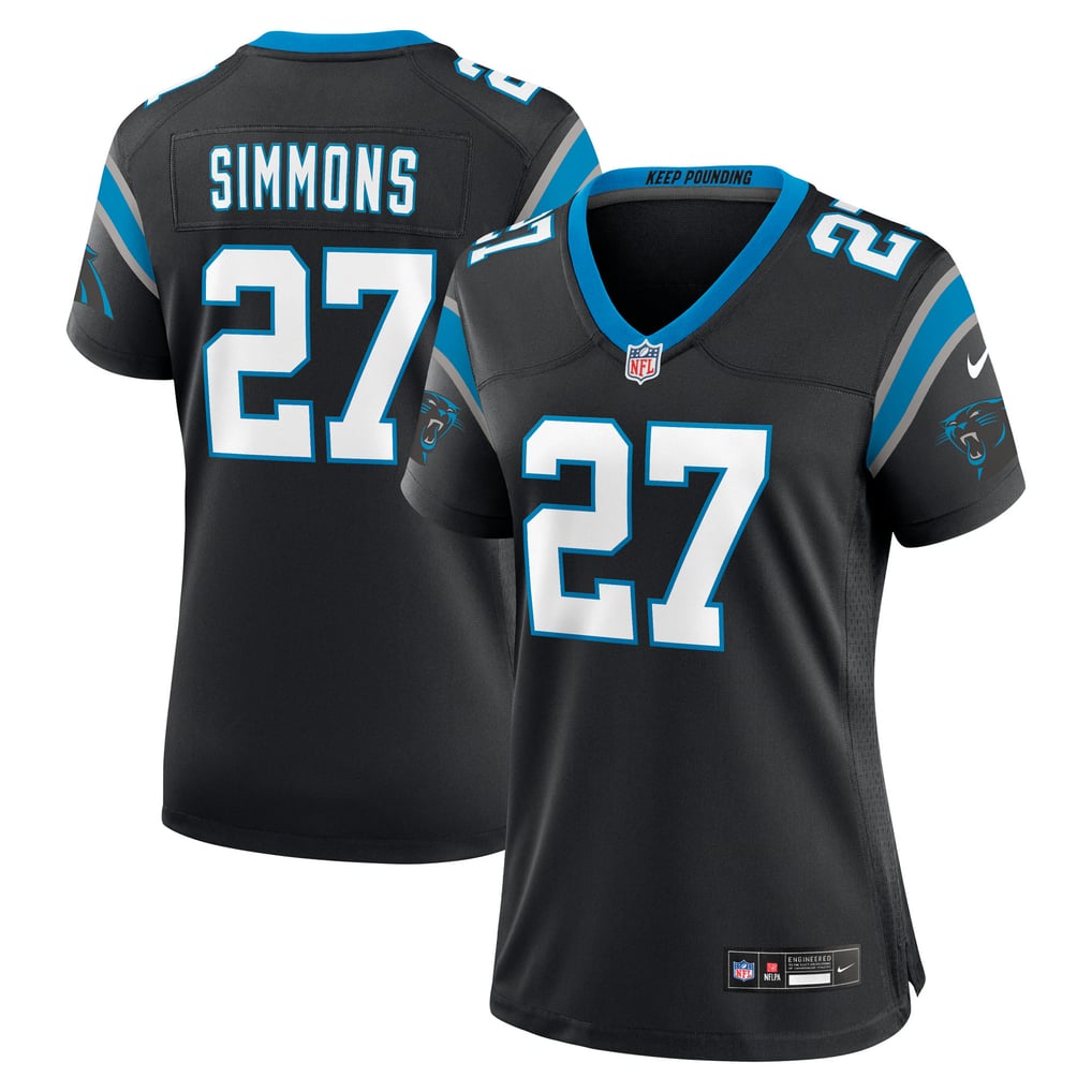 Women's Carolina Panthers Isaiah Simmons Nike Black Team Game Jersey - Image 1