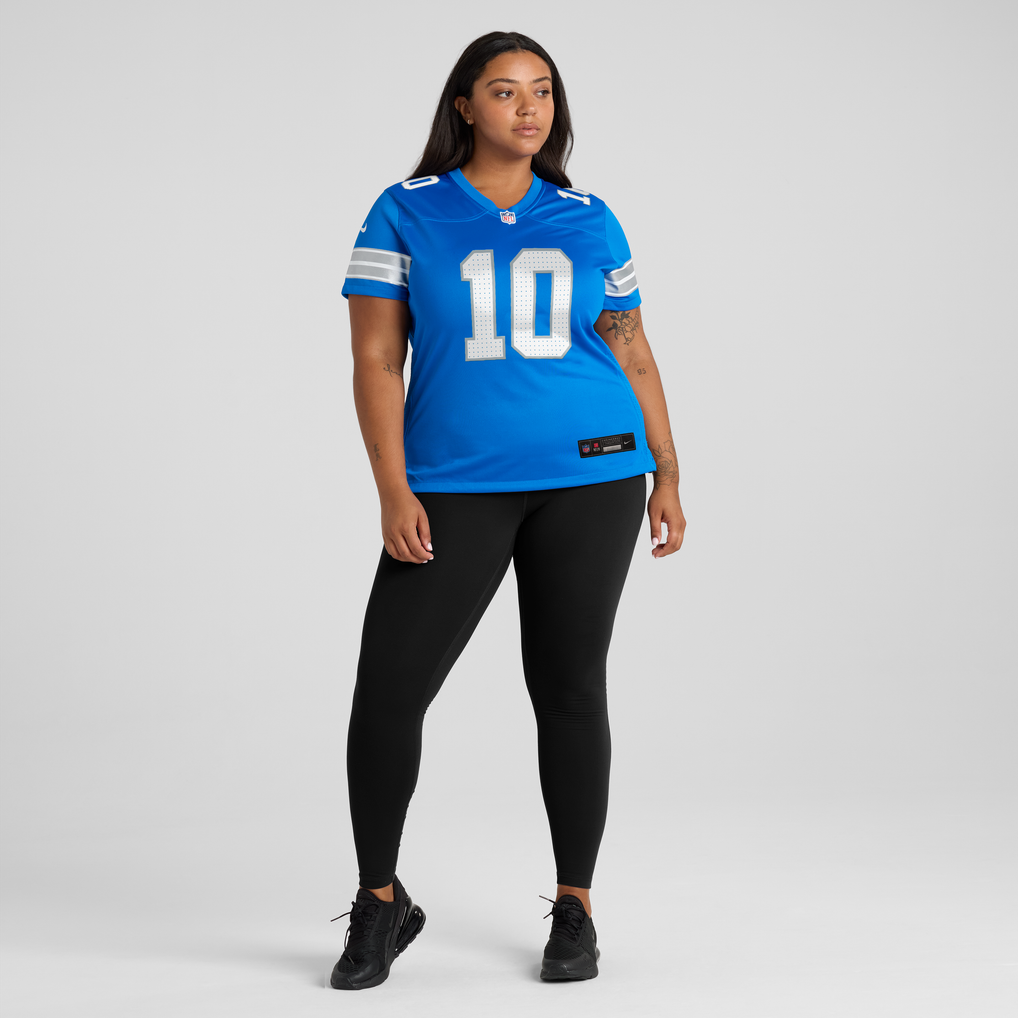 Women's Detroit Lions Isiah Pacheco Nike  Blue Team Game Jersey - Image 7