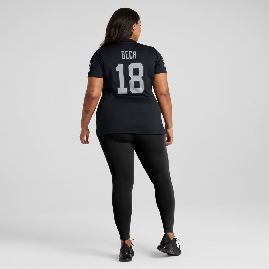 Women's Las Vegas Raiders Jack Bech Nike  Black Team Game Jersey - Image 8