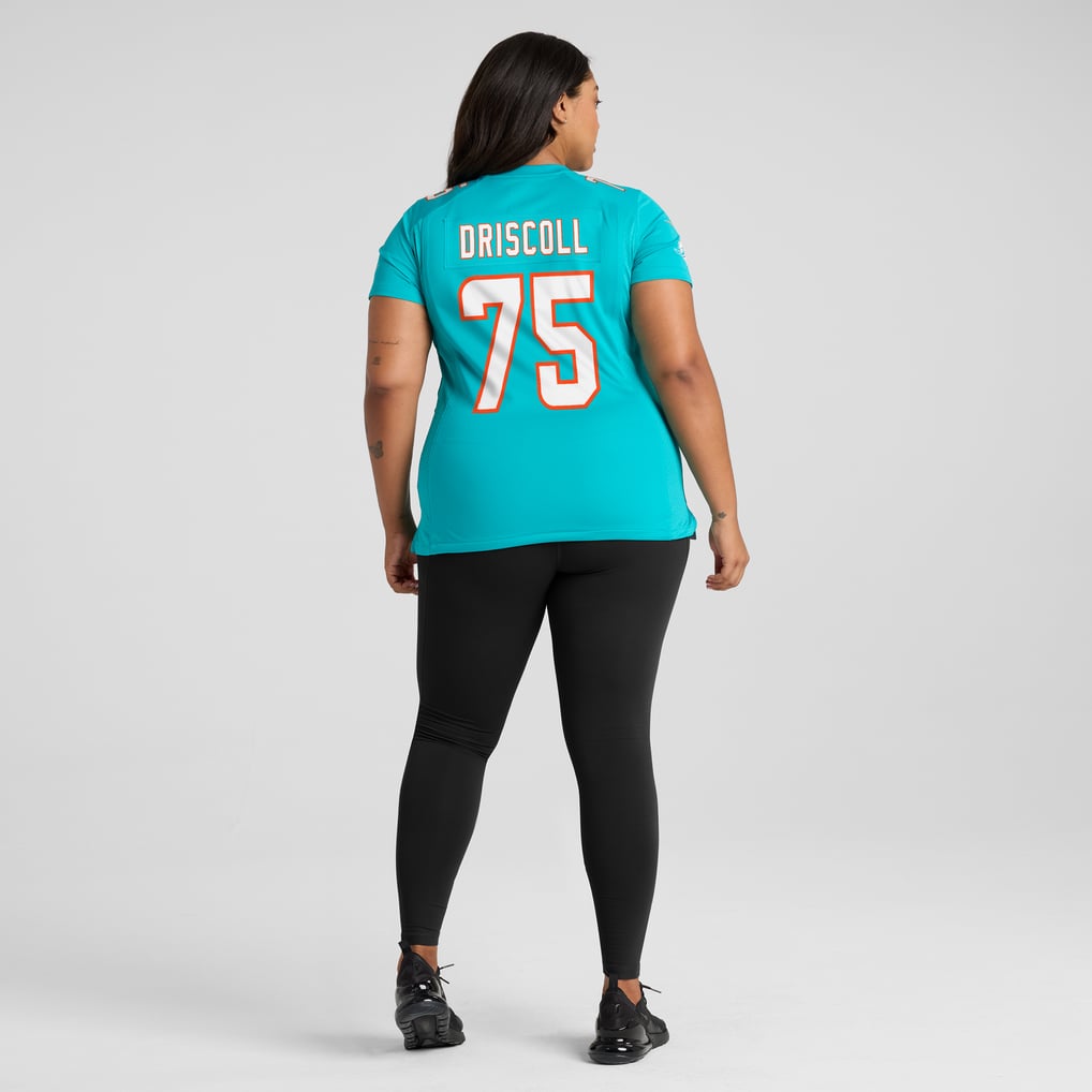 Women's Miami Dolphins Jack Driscoll Nike  Aqua Team Game Jersey - Image 8