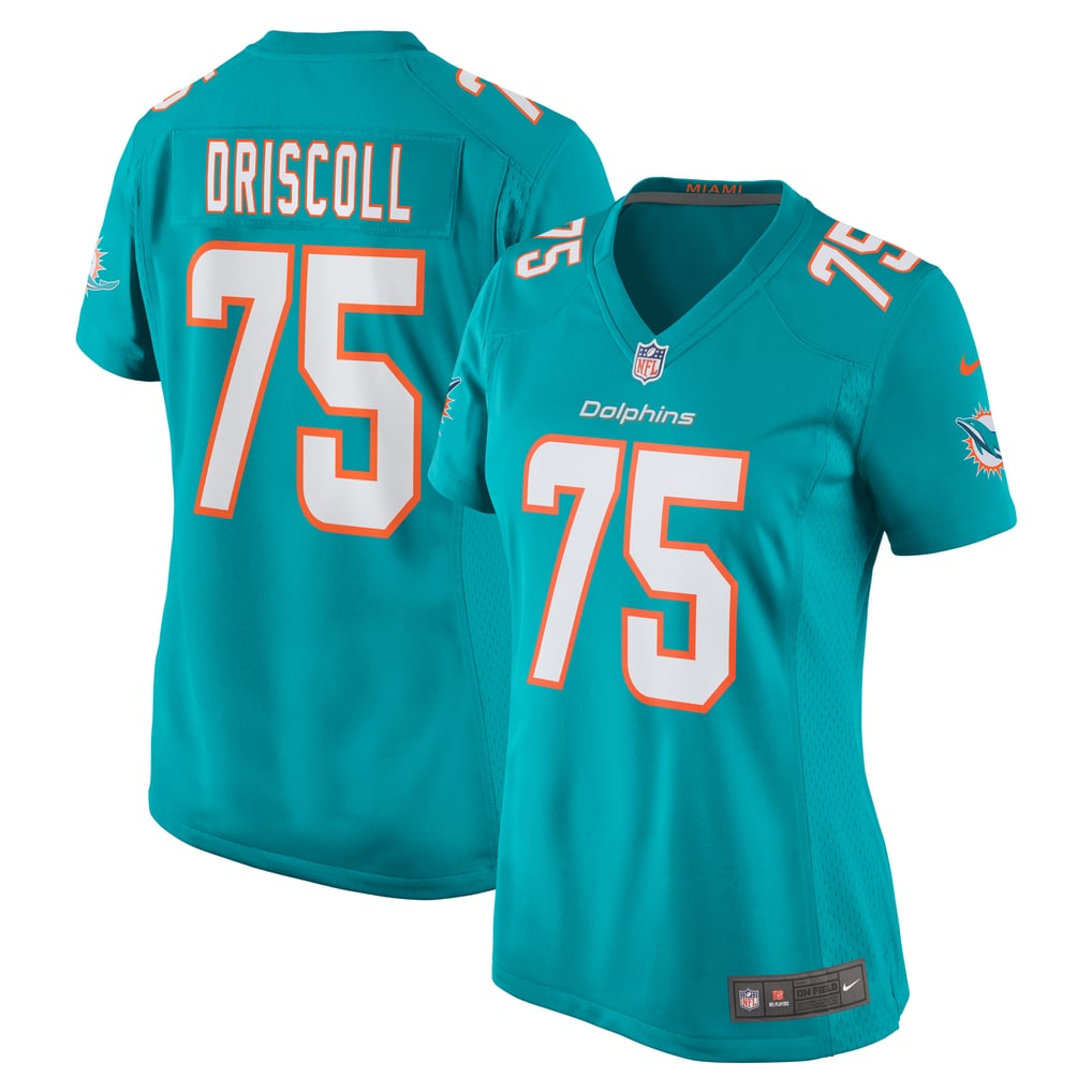 Women's Miami Dolphins Jack Driscoll Nike  Aqua Team Game Jersey - Image 1