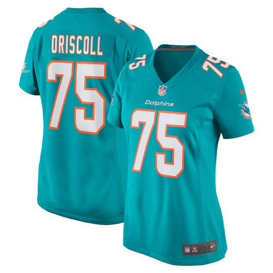 Women's Miami Dolphins Jack Driscoll Nike  Aqua Team Game Jersey - Image 1