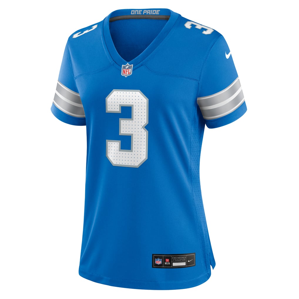 Women's Detroit Lions Jack Fox Nike  Blue Team Game Jersey - Image 3