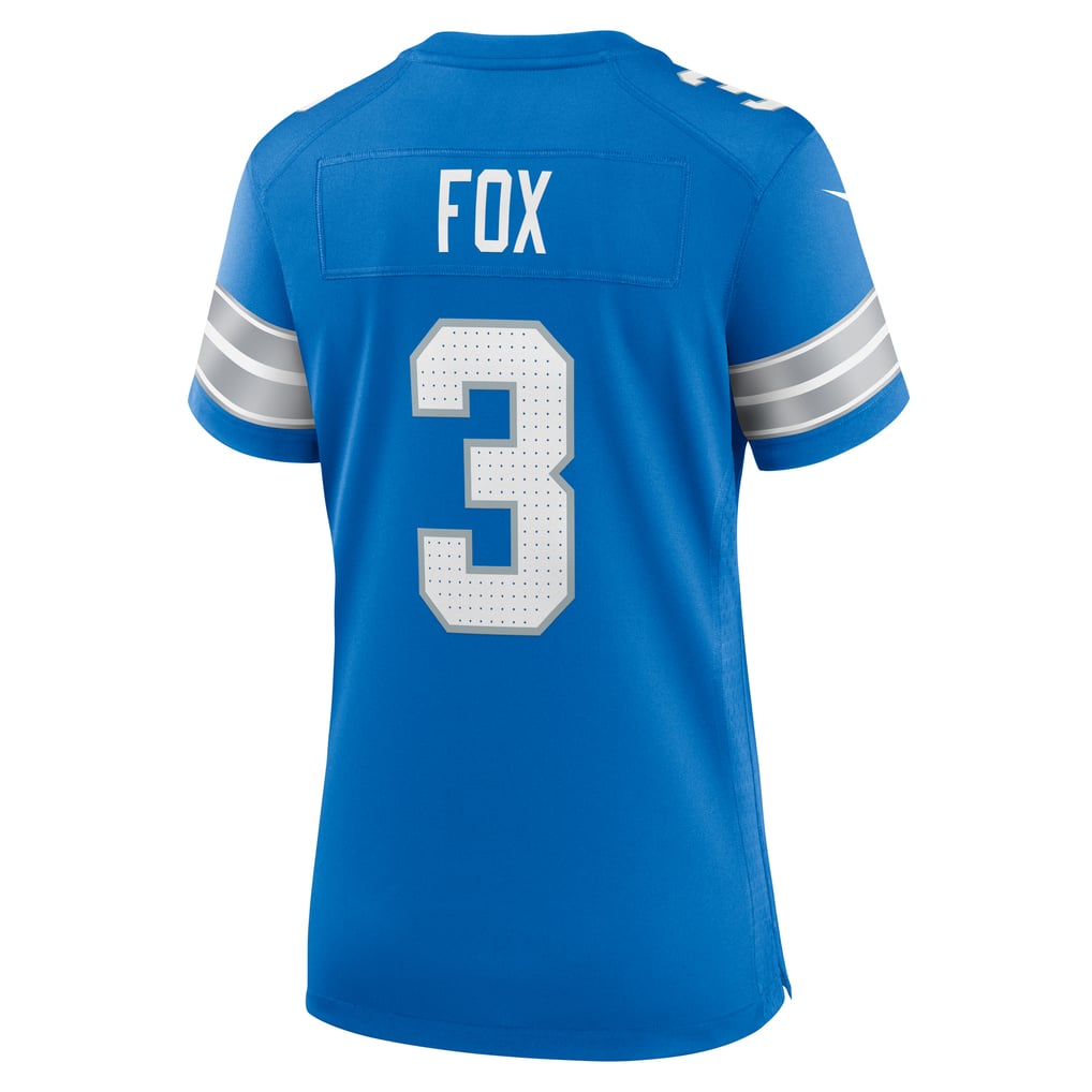 Women's Detroit Lions Jack Fox Nike  Blue Team Game Jersey - Image 4