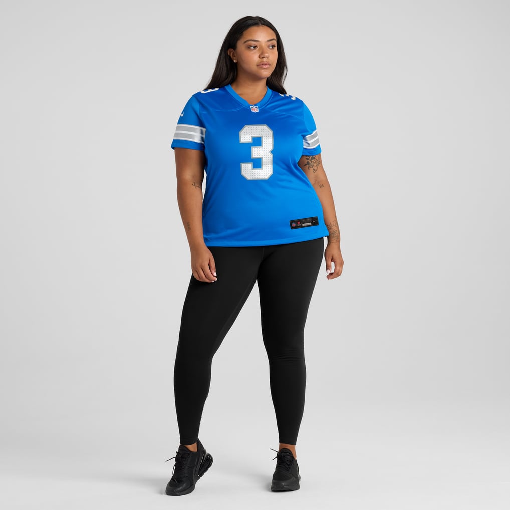 Women's Detroit Lions Jack Fox Nike  Blue Team Game Jersey - Image 7