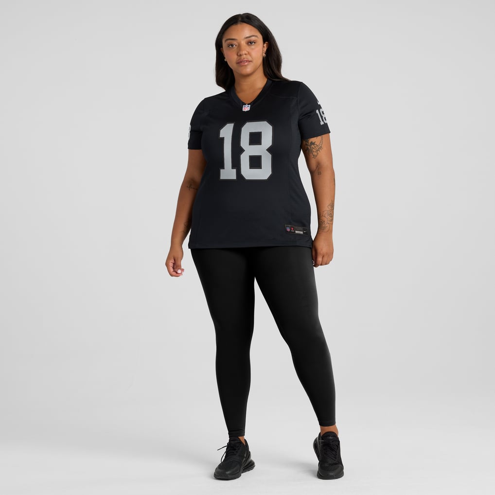 Women's Las Vegas Raiders Jack Jones Nike  Black  Game Jersey - Image 7