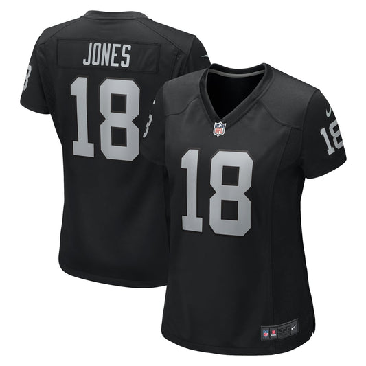 Women's Las Vegas Raiders Jack Jones Nike  Black  Game Jersey - Image 1