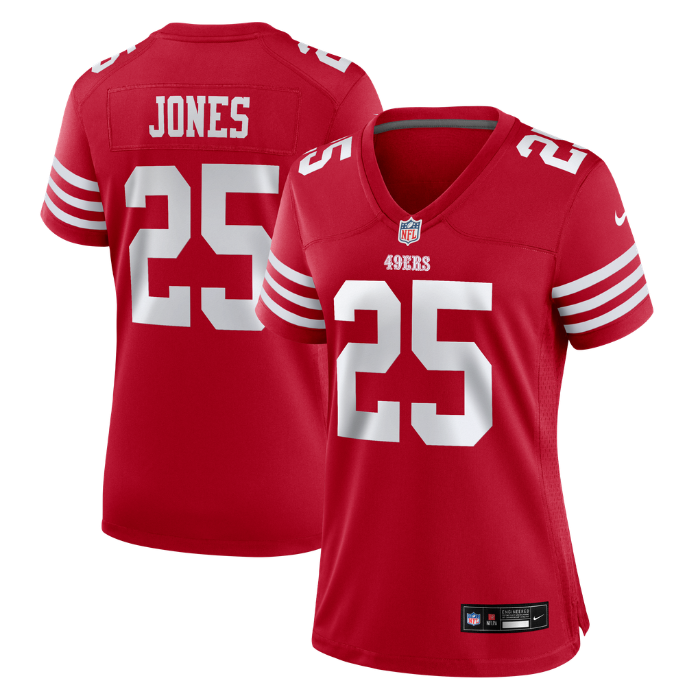 Women's San Francisco 49ers Jack Jones Nike Scarlet Team Game Jersey - Image 2