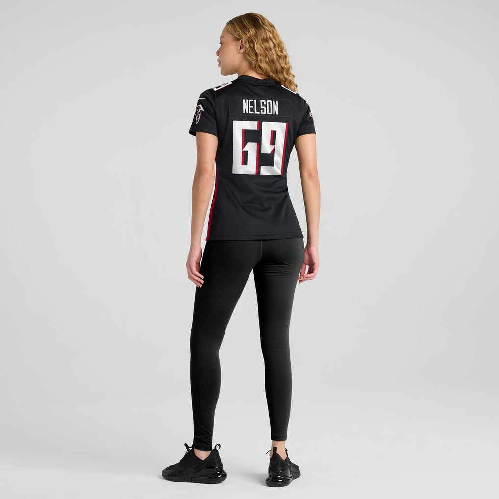 Women's Atlanta Falcons Jack Nelson Nike Black Team Game Jersey