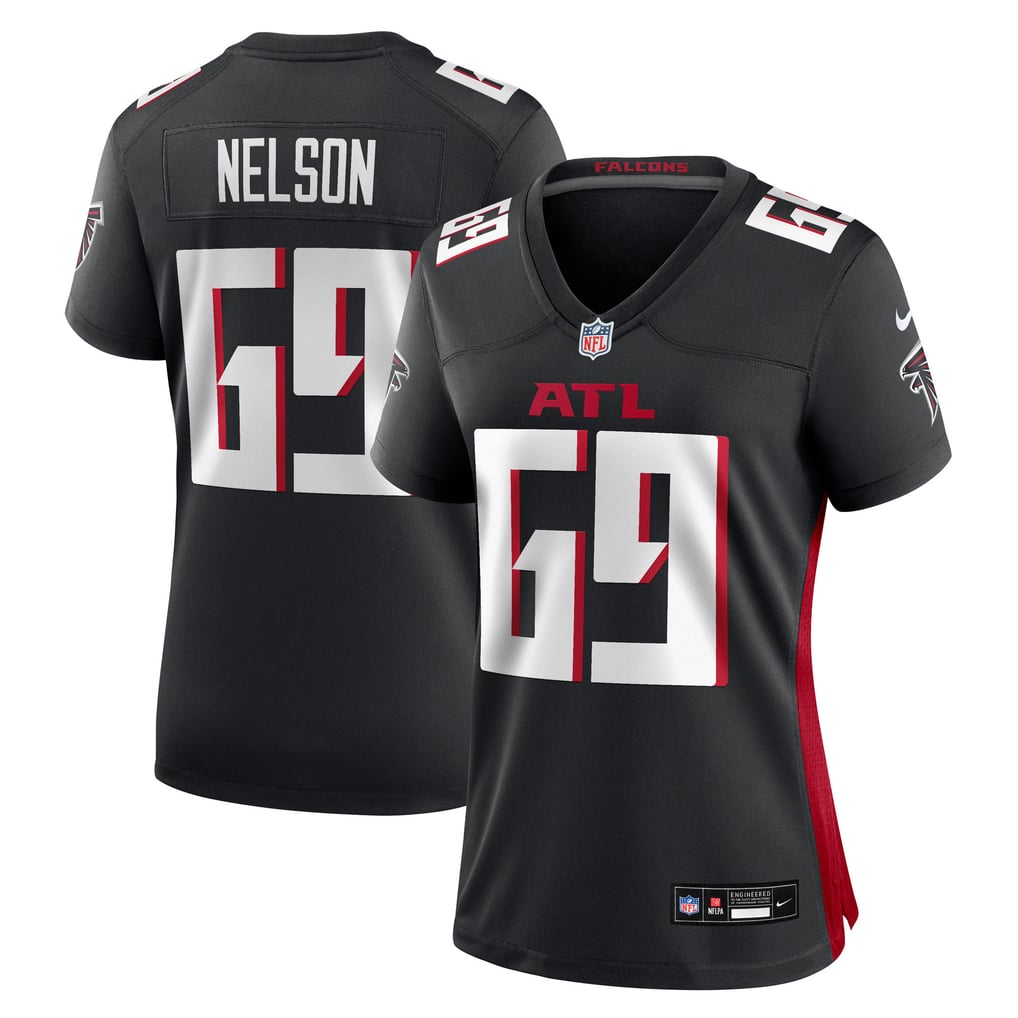 Women's Atlanta Falcons Jack Nelson Nike Black Team Game Jersey
