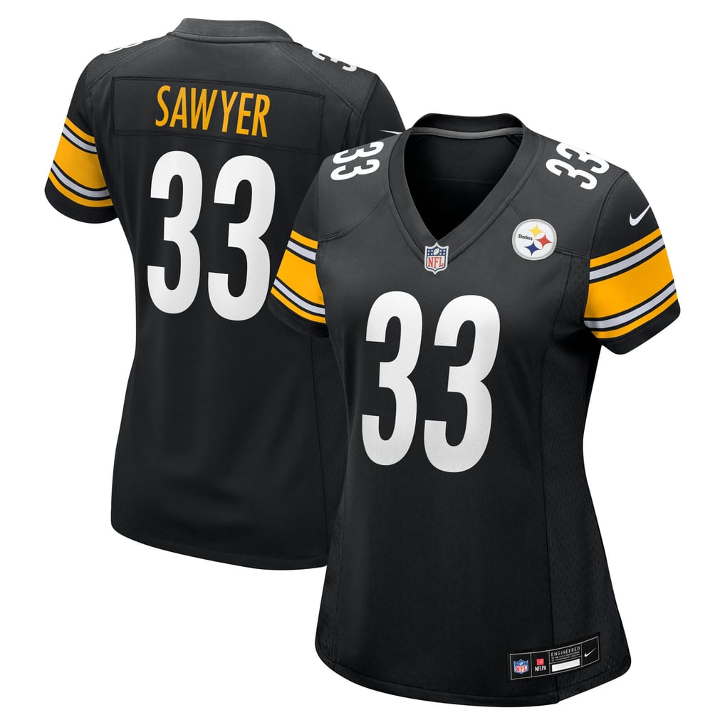Women's Pittsburgh Steelers Jack Sawyer Nike  Black Team Game Jersey - Image 2